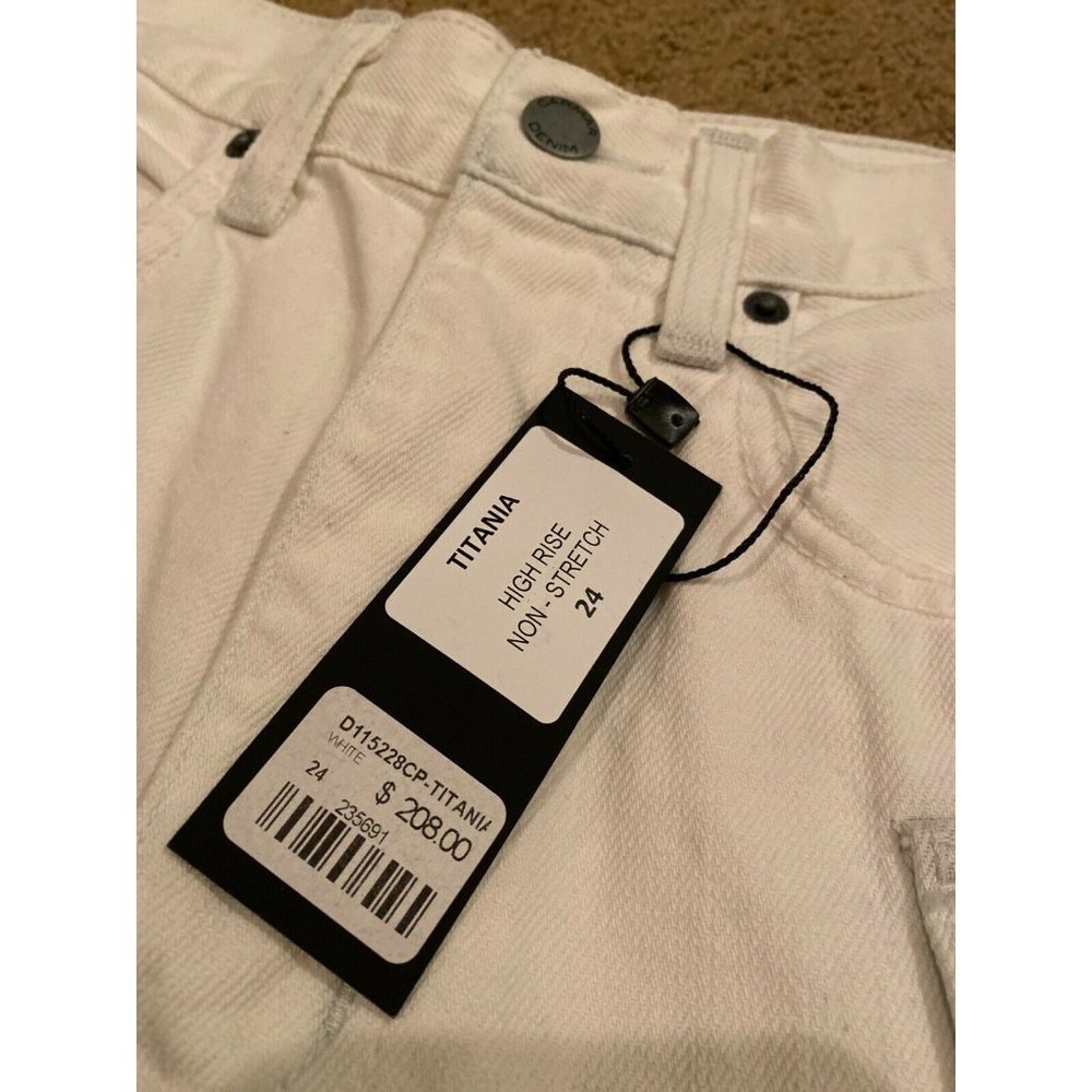 LF Carmar Titania Cargo Jean Shorts White 24 NWT - Picture 7 of 10